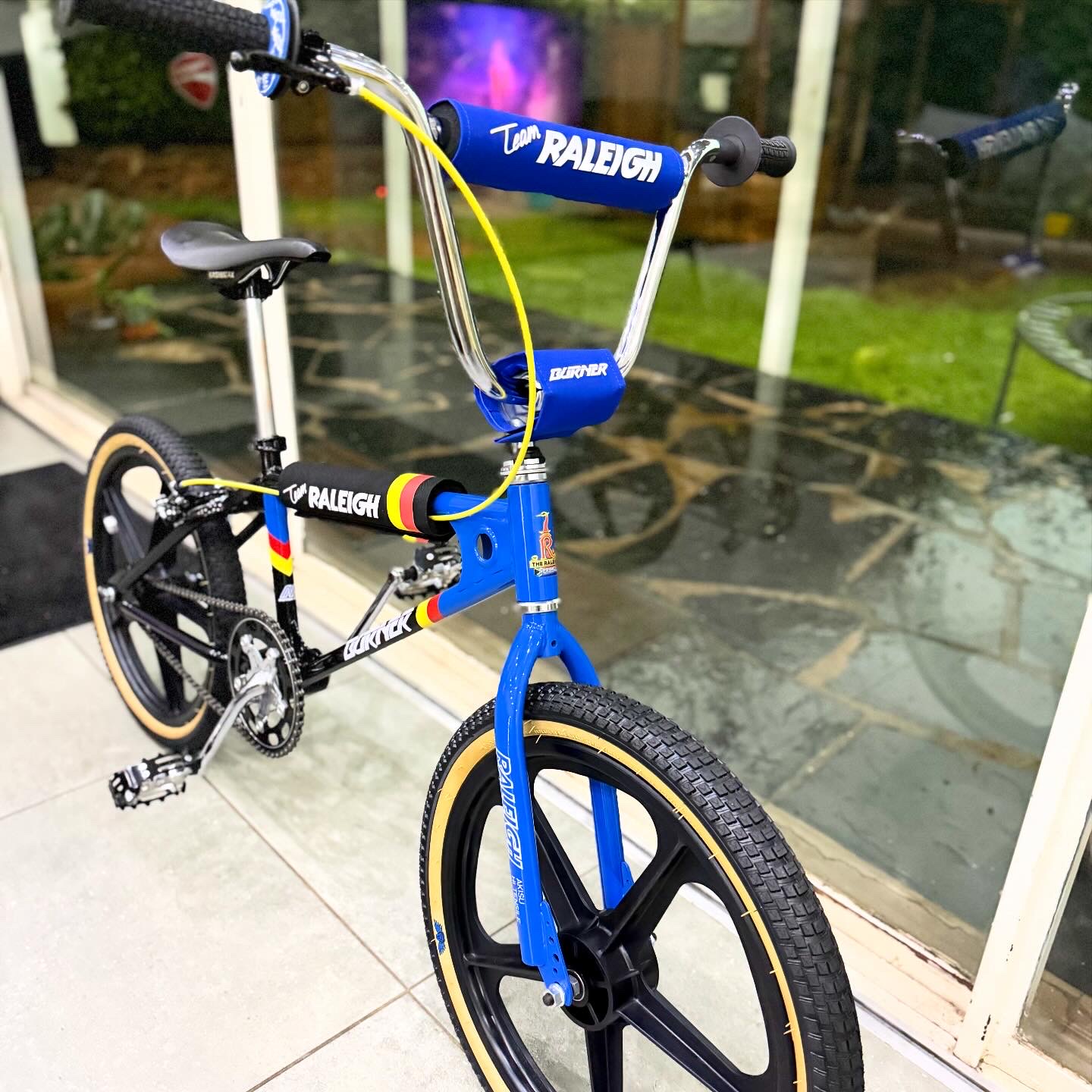 Completed Raleigh Comp III from the front three-quarter angle